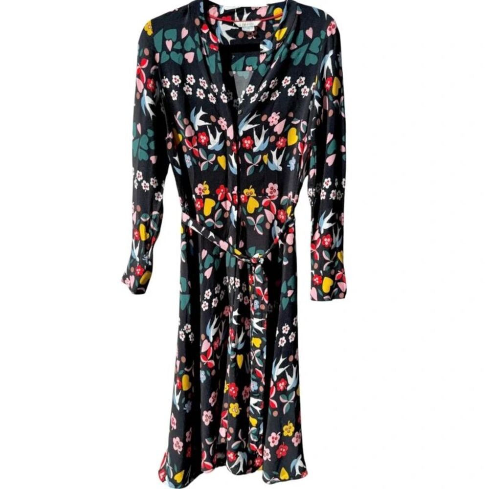 Boden Jessica Midi Shirtdress Folklore Print Twee Grandmillennial Teacher - 4 - Picture 2 of 5